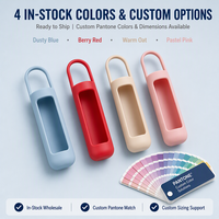 Porte-clés personnalisé en silicone pour rouge à lèvres, portable, antidérapant, réutilisable, écologique, élégant, étui protecteur pour baume à lèvres et gloss