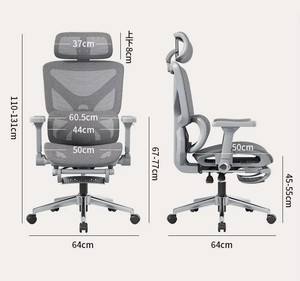 Sedia da Ufficio Regolabile in Altezza, Design Ergonomico, Lussuosa e Moderna con Schienale Alto in Rete e Seduta Traspirante Confortevole - Product Image 6