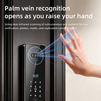 Serrure de porte intelligente YAGU haut de gamme à reconnaissance faciale 3D, entièrement automatique avec interphone vidéo et fonction de judas pour porte principale