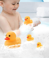 Jouet de bain en PVC souple en forme de canard pour enfants et bébés, jouet sonore pour animaux de compagnie