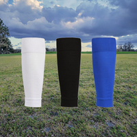 Vente en gros de protège-jambes de football élastique pour hommes manchons de football pour adultes manchon de compression pour mollet chaussette sans pied protège-jambes chauffe-jambes
