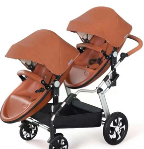 Meilleures ventes de poussettes jumelles pour bébés avec landau double et pièces haut de gamme pour jumeaux - Product Image 2