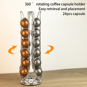 Support pour <span class=keywords><strong>capsules</strong></span> de <span class=keywords><strong>café</strong></span> <span class=keywords><strong>Nespresso</strong></span> <span class=keywords><strong>Vertuo</strong></span>, 24 pièces, type debout, en métal, support de rangement et d'exposition - Product Image 4