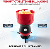 Lanzador Automático de Pelotas de Tenis de Mesa, Máquina de Entrenamiento Eléctrica Portátil con Control Remoto y Ajustes Regulables para Niños