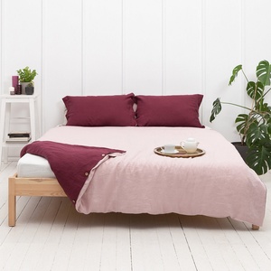 Hot Sale Luxury Pure Linen Duvet Bedding Set Queen/<b>King</b> Custom <b>Size</b> with AB Side Colors Printed Pattern Quality Grade Pillowcase - Product Image 1