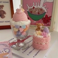 Simulation Creme Kuchen Aroma therapie Kerze Erdbeer Schokolade Kirsche Macaron Nische Aroma Nettes Geburtstags geschenk