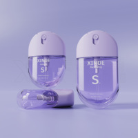 Flacon pulvérisateur miniature en plastique PETG de forme ovale rechargeable, 30 ml, 50 ml, flacon pulvérisateur de voyage de poche en PETG, flacon pulvérisateur de parfum vide