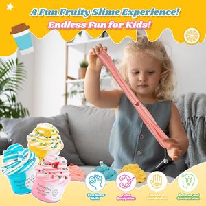 ชุดของเล่นทำจากก้อนไอศกรีมและโคลนนุ่มนิ่มปลอดภัยสำหรับเด็ก12ชิ้นชุดของเล่นทำจากก้อนเมฆไร้สารพิษสำหรับเป็นของขวัญสำหรับเด็ก - Product Image 4