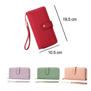 Factory Outlet Wallet Pu Leather Clutch Multifunctional Large Capacity Wallet Monederos Cremallera