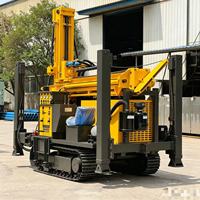 Foreuse hydraulique sur chenilles pour puits d'eau, profondeur de forage 300-600 mètres, pour projets d'approvisionnement en eau