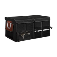 Boîte de rangement pliable en tissu pour dossier de siège de voiture et coffre avec 1 à 3 compartiments - Organisateur d'accessoires de voyage