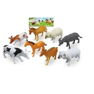 Brinquedo de animal de plástico, fazenda, brinquedos de animal de plástico, pequenos estatuetas de animais