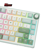 Clavier mécanique filaire RK R75 RK ROYAL KLUDGE SkyCyan Gasket 75% DIY Hotswap avec touches PBT Colorblock