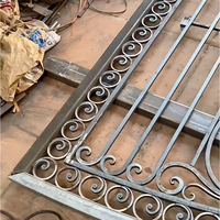 Portail de Villa Moderne en Fonte de Style Européen, Design Durable pour Jardin et Mur de Clôture Classique, Portail Coulissant à Ouverture Automatique