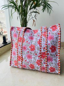 Bolsa de tela impresa a mano, proveedor directo de fábrica, algodón puro, estampado en bloque, ecológica, para compras. - Product Image 4