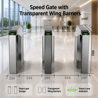 Puerta de entrada automática de gran capacidad y pasillo ancho con interfaz abierta para control de acceso de terceros en centros de exposiciones