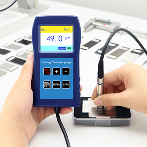 DR360デジタルコーティング厚さゲージメーター金属プラスチック表面測定用5mm凸凸半径曲率鋼 - Product Image 2