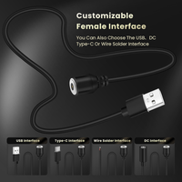 Kit de connecteurs de câble DC 50 mm et connecteurs de charge magnétique USB, connecteur de câble DC magnétique rond à 2 broches de 10 mm
