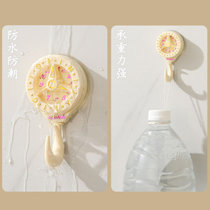 Dopamine Suction Cup <b>Hook</b> Round Removable Wall Mounted Creative <b>Hook</b> For Bathroom <b>Kitchen</b> Storage - Product Image 3