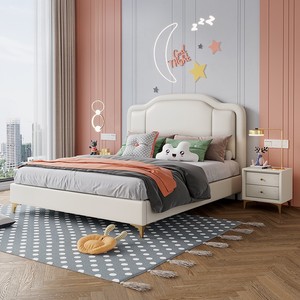 Letto Tatami Moderno Minimalista in Legno Massello e Pelle con Contenitore per Bambini e Ragazzi, Misure 12m/15m, Letto Singolo per Camera da Letto Genitore-Figlio - Product Image 2