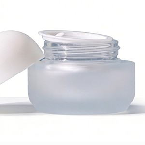 Dispensador de Jabón Líquido, Botella de Vidrio Vacía de 20g, Tapa Blanca Esmerilada, Diseño Minimalista, Uso de Escritorio - Product Image 2