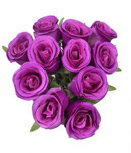 Roses artificielles au toucher réel, fleurs décoratives en plastique faites à la main, couleurs personnalisables pour la décoration de la maison - Product Image 1