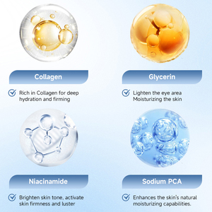 Parches de Colágeno 100% Naturales, Sin Alcohol ni Conservantes, para el Contorno de Ojos, Antiarrugas, con Ácido Hialurónico, Mascarilla de Gel - Product Image 3