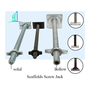 Điều chỉnh mức độ Jack cơ sở thép giàn giáo cho xây dựng thang bộ phận cho kho hội thảo vật liệu xây dựng Jack cơ sở - Product Image 5