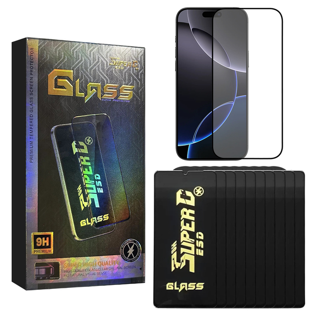 For IPhone 14 15 16 Pro Max 16E Full Cover HD Anti Static No Bubbles Easy to Install Tempered Glass Film Screen Protector