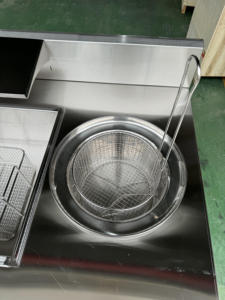 Mesa de Empanado Manual para Pollo KFC, Acero Inoxidable, Venta Directa de Fábrica, para Uso en Panadería, Mesa de Trabajo para Comida Rápida - Product Image 6