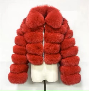 <span class=keywords><strong>Manteau</strong></span> en fourrure de renard véritable tendance de la mode en vente directe d'usine en gros <span class=keywords><strong>Manteau</strong></span> en fourrure à col carré <span class=keywords><strong>court</strong></span> pour femmes - Product Image 5
