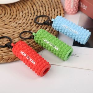 Creative <b>Personality</b> Yoga Foam Sleeve Shape Rubber <b>Keychain</b> Bag Accessories Pendant Gift Decorations Custom Color Logo - Product Image 6