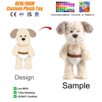 Peluche personnalisée chien mignon, jouet en peluche Kawaii, chiot personnalisable, cadeaux de fêtes, vente en gros OEM ODM