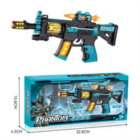 Jouet pistolet électrique HT avec sons et lumières Jouets lumineux vibrants en plastique pour garçons