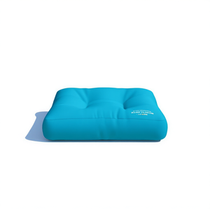 Coussin de palette extérieur en tissu bleu carré 23,6x23,6x4,7 pouces, résistant à l'eau, utilisable toute saison - Product Image 1