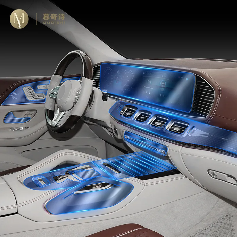 Прозрачная защитная пленка из ТПУ для салона автомобиля Mercedes Benz GLS 480 600 2021, аксессуары для защиты от царапин LHD RHD