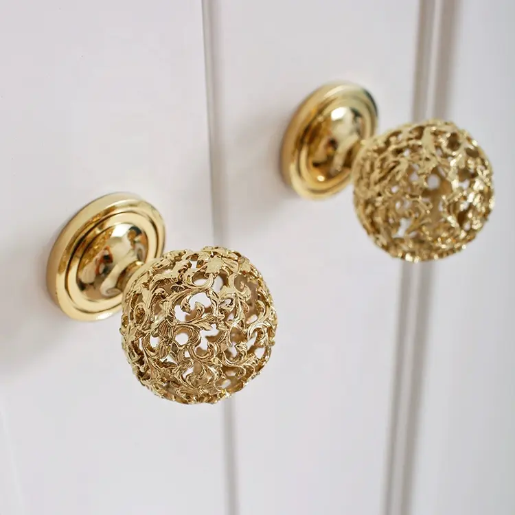 Hete Verkoop Vintage Retro Goud Zilveren Garderobe Kast Dressoir Lade Kast Handvat En Knoppen