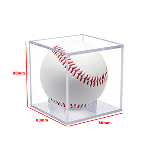 8Cm Rõ Ràng Bóng Chày Hiển Thị Trường Hợp UV Bảo Vệ <span class=keywords><strong>Acrylic</strong></span> Hộp Cube Kỷ Niệm Showcase Chữ Ký Bóng Chính Thức Kích Thước Bóng Bảo Vệ - Product Image 2