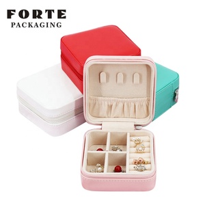 FORTE 'jewerly' cajas organizador de viaje de cuero de joyería caso 'jewlery' de almacenamiento - Product Image 4