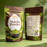 Sachet Doypack Personnalisé Imprimé pour Poudre de Matcha, Recyclable, Qualité Alimentaire, pour Thé Vert, Tisane, Café, Protéines