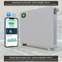 Batterie de stockage domestique LiFePO4 hybride 20 kWh à conception ultra-mince et séparée, avec installation murale et communication CAN