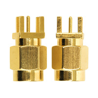Conector coaxial RF Macho Hembra Tornillo Pin interno Antena Conector macho en La PCB