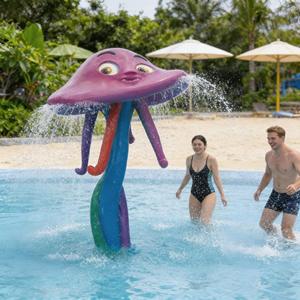 Fontaine professionnelle en fibre de verre en forme de champignon pour projets de parcs aquatiques et parcs aquatiques à thème - Product Image 4