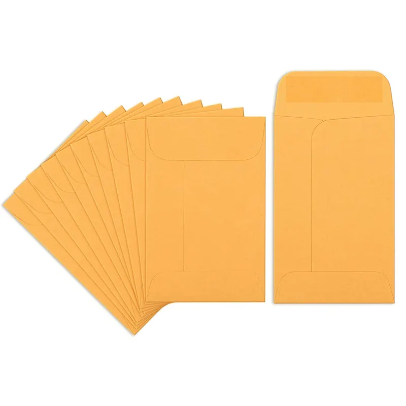 Small Coin Envelopes Kraft Paper Self-Adhesive Mini Parts Envelopes For Coin Seed Stamps Or Small Parts 2.25 X 3.50 Inch