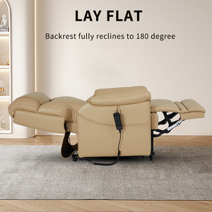 CJSmart Home Leder Unbegrenzt Verstellbarer Aufstehsessel, Liegefunktion, Elektrischer Schönheits- und Massagesessel mit Wärme- und Massagefunktion, Dualmotor - Product Image 3