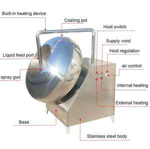 New Design Energy Saving <b>Nuts</b> Coating Chocolate Coating Pan <b>Machine</b> Sugar Coating Pan <b>Machine</b> Made In China - Product Image 5