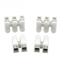 Connecteur de fil à vis bornier à ressort, 5 pièces, CH2 CH3 2/3 positions, connexion rapide pour lampes à LED