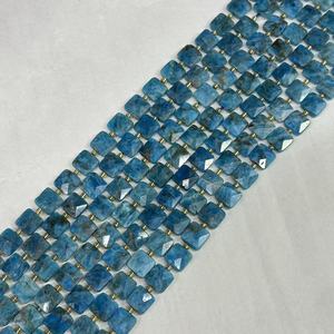 <span class=keywords><strong>Perline</strong></span> Sfaccettate Quadrate Piatte 10*10mm in Pietra Naturale, Distanziatori in Cristallo Sottile per Creazione di Gioielli Fai-da-Te - Product Image 3