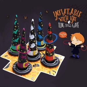 <span class=keywords><strong>Halloween</strong></span> carnaval intérieur extérieur jeu jardin jouets <span class=keywords><strong>Halloween</strong></span> <span class=keywords><strong>jeux</strong></span> de fête, chapeau de sorcière gonflable anneau lancer jeu avec points - Product Image 4