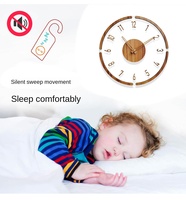 Jam Dinding Akrilik Senyap Minimalis Nordik 30cm Bingkai Alami Gerakan Hening untuk Ruang Tamu Kamar Tidur Rumah